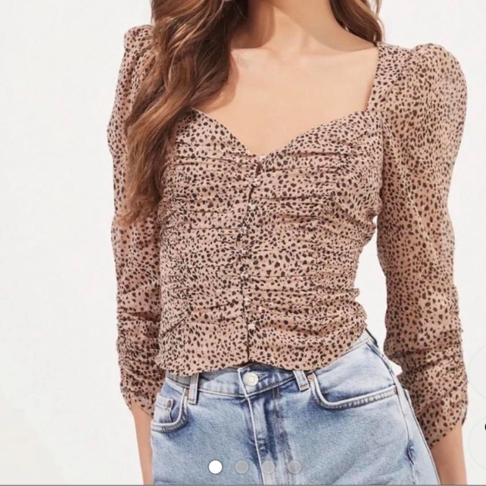 ASTR Leopard Print Blouse, size M